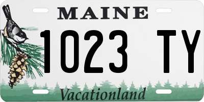 ME license plate 1023TY