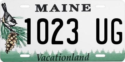 ME license plate 1023UG