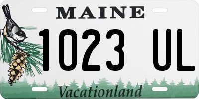 ME license plate 1023UL