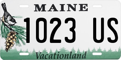 ME license plate 1023US