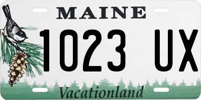 ME license plate 1023UX