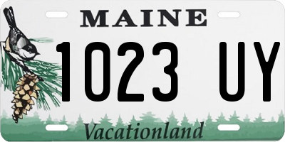 ME license plate 1023UY