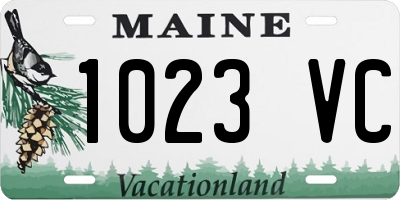 ME license plate 1023VC