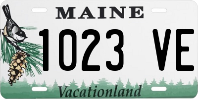 ME license plate 1023VE