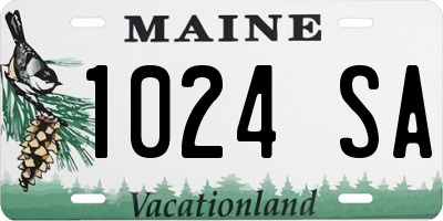 ME license plate 1024SA