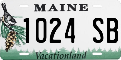 ME license plate 1024SB