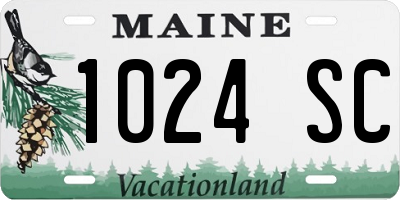 ME license plate 1024SC