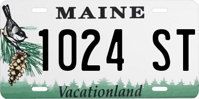 ME license plate 1024ST