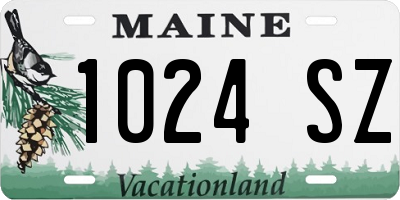 ME license plate 1024SZ