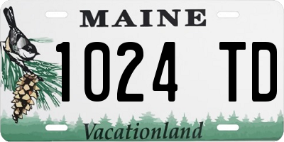 ME license plate 1024TD