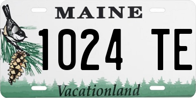 ME license plate 1024TE