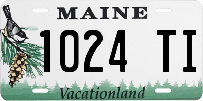 ME license plate 1024TI