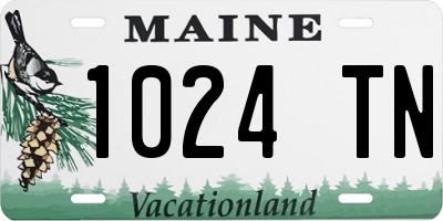 ME license plate 1024TN