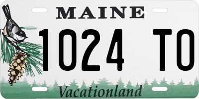 ME license plate 1024TO