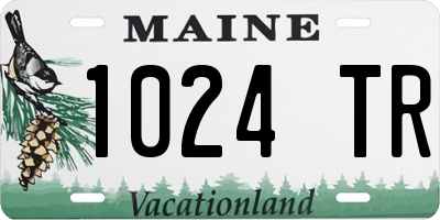 ME license plate 1024TR