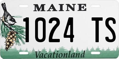 ME license plate 1024TS