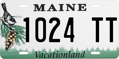 ME license plate 1024TT