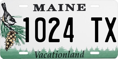 ME license plate 1024TX