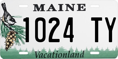 ME license plate 1024TY