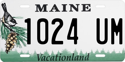 ME license plate 1024UM