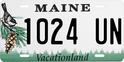 ME license plate 1024UN