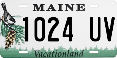 ME license plate 1024UV