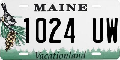 ME license plate 1024UW