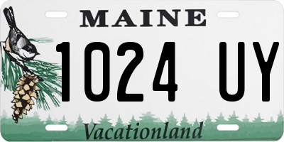 ME license plate 1024UY