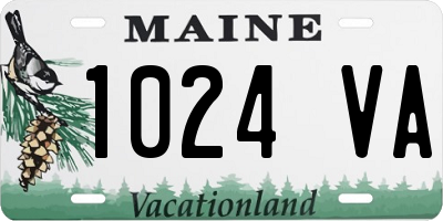 ME license plate 1024VA