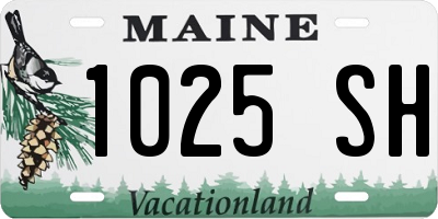 ME license plate 1025SH