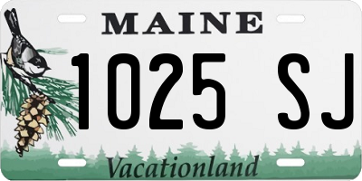 ME license plate 1025SJ
