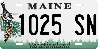 ME license plate 1025SN