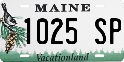ME license plate 1025SP