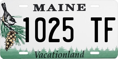 ME license plate 1025TF