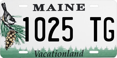 ME license plate 1025TG