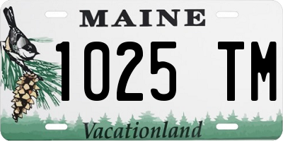 ME license plate 1025TM