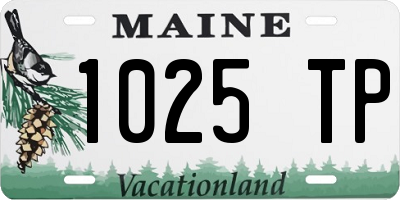 ME license plate 1025TP