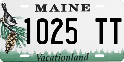 ME license plate 1025TT