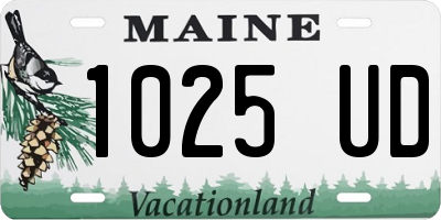 ME license plate 1025UD