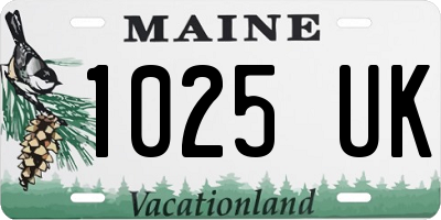 ME license plate 1025UK