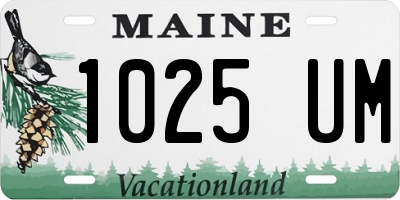 ME license plate 1025UM