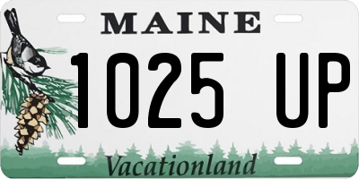 ME license plate 1025UP