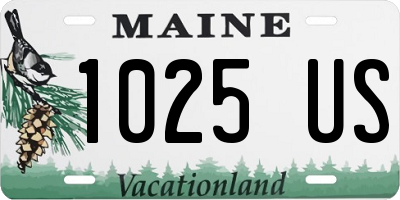 ME license plate 1025US