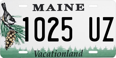 ME license plate 1025UZ