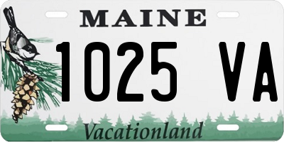 ME license plate 1025VA