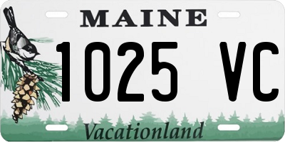 ME license plate 1025VC