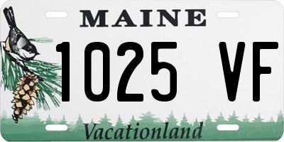 ME license plate 1025VF