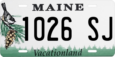 ME license plate 1026SJ