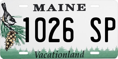 ME license plate 1026SP