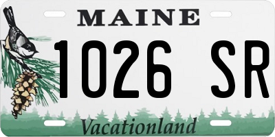 ME license plate 1026SR